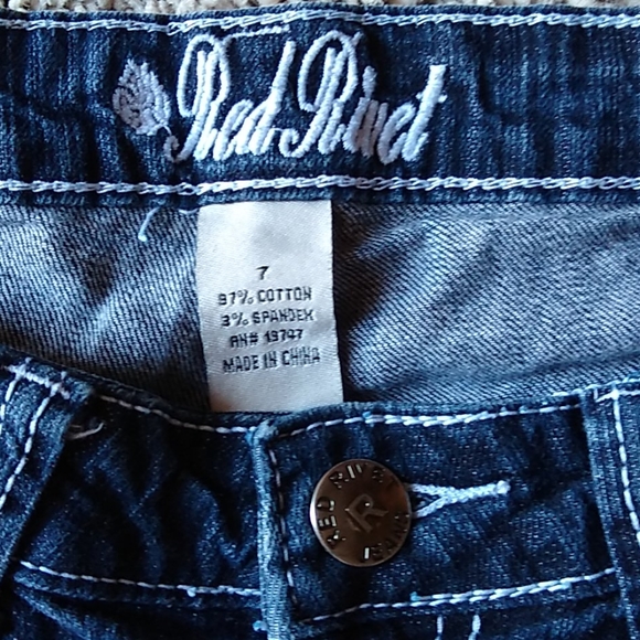 Red Rivet Jeans - Picture 4 of 6